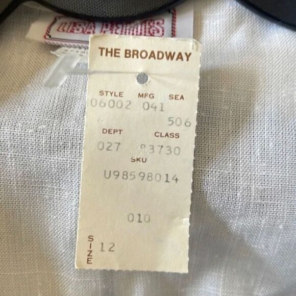 Vintage Lisa petites pin stripe dress with tag size 12 - Picture 10 of 11